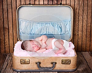 Newborn infant baby sleeping