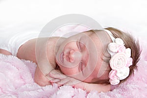 Newborn infant sleeping