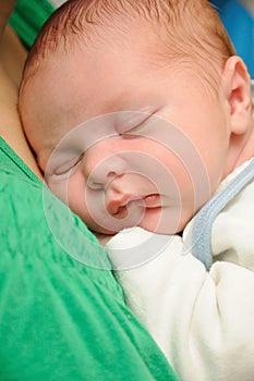 Newborn on motherÂ´s breast