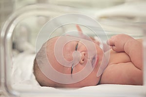 Newborn premature baby in NICU