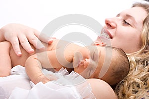 Newborn sleeping child