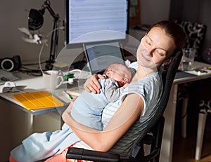 Newborn sleeping child