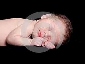 Newborn sleeping peaceful