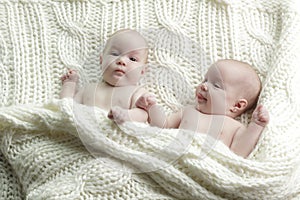 Newborn twins babies