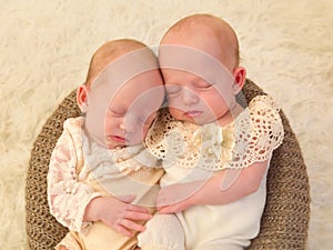 Newborn twins together