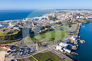 Newcastle Australia - aerial view of city photo