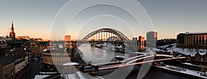 Newcastle Gateshead Winter Panorama photo