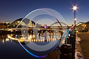Newcastle quayside at night