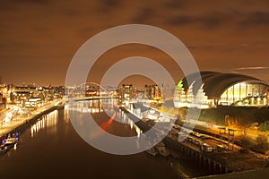 Newcastle Quayside at night