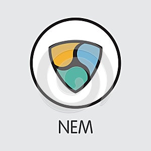 Neweconomymovement NEM - Cryptocurrency Logo. photo
