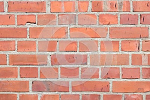Newer red brick wall