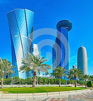 In business district of Doha, Qatar photo