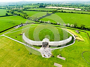 Newgrange, a prehistoric monument built during the Neolithic period, located in County Meath, Ireland. UNESCO World Heritage Site