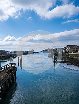 Newhaven harbour, East Sussex, UK