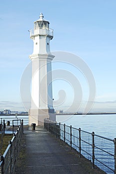 Newhaven Harbour lighthouse Edinburgh photo