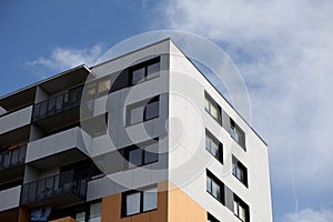 Newly built block of flats photo