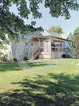 A newly built deck on a house in southern Ontario