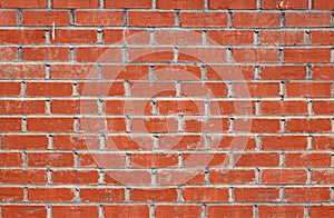 Newly built red Accrington brick wall photo