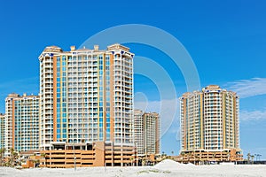 Newly constructed beachfront condos