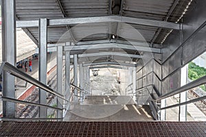 Newly constructed Railway station foot over bridge seen at park railway station, Central station,Chennai,India 12 Aug 2017