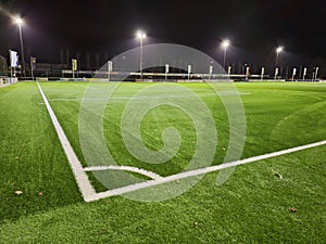 newly installed artificial turf field at soccer club Floreant in Boskoop