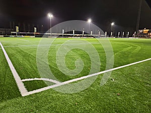 newly installed artificial turf field at soccer club Floreant in Boskoop