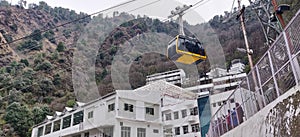 Newly opened ropeway at Vaishno Devi which is used as a transport from Bhawan to Bhairo mandir