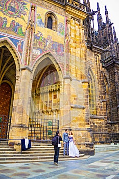 St. Vitus Cathedral Golden Gate Prague Castle Czech Republic