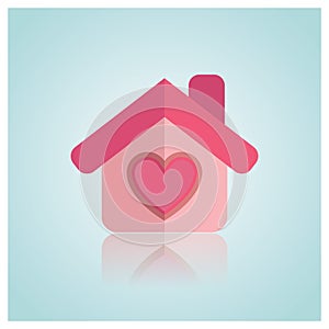 newlyweds house. Vector illustration decorative design