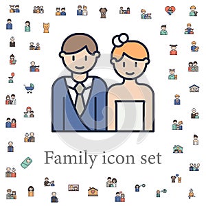 newlyweds icon. family icons universal set for web and mobile