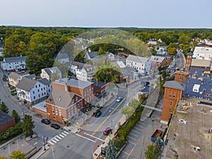 Newmarket town aerial view, NH, USA