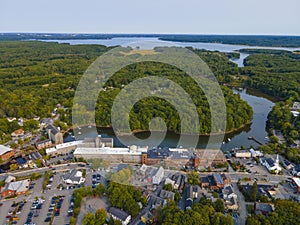 Newmarket town aerial view, NH, USA