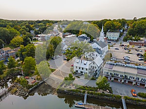 Newmarket town aerial view, NH, USA