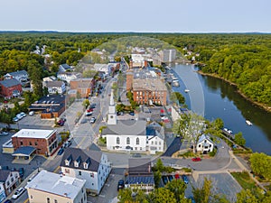 Newmarket town aerial view, NH, USA