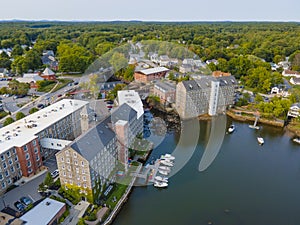 Newmarket town aerial view, NH, USA