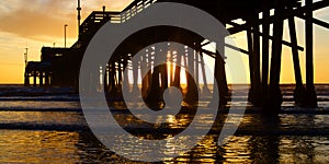 Newport Beach California Pier at Sunset