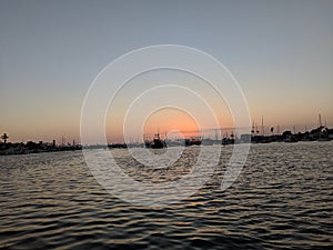 Newport Beach Sunset by the docks