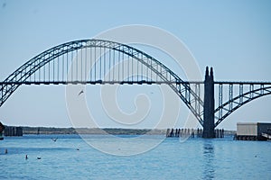 Newport, Oregon`s Historic Yaquina Bay Bridge