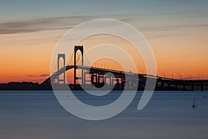 Newport Bridge Sunset