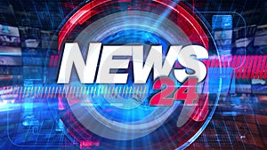 News 24 - broadcast tv animation graphic title America version