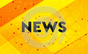 News abstract digital banner yellow background