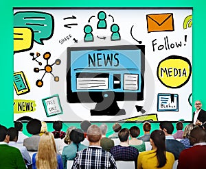 News Article Advertisement Publication Media Journalism Concept photo