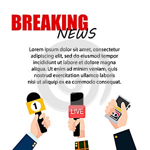 News banner poster template flat.