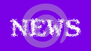 News cloud text effect violet isolated background
