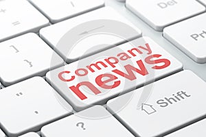 News concept: Company News on computer keyboard background