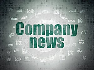 News concept: Company News on Digital Data Paper background