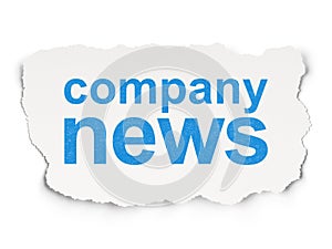News concept: Company News on Paper background