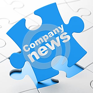 News concept: Company News on puzzle background