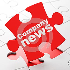 News concept: Company News on puzzle background