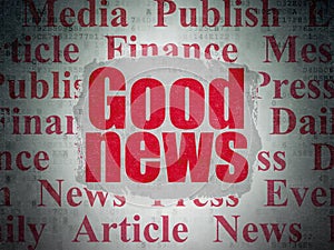 News concept: Good News on Digital Data Paper background